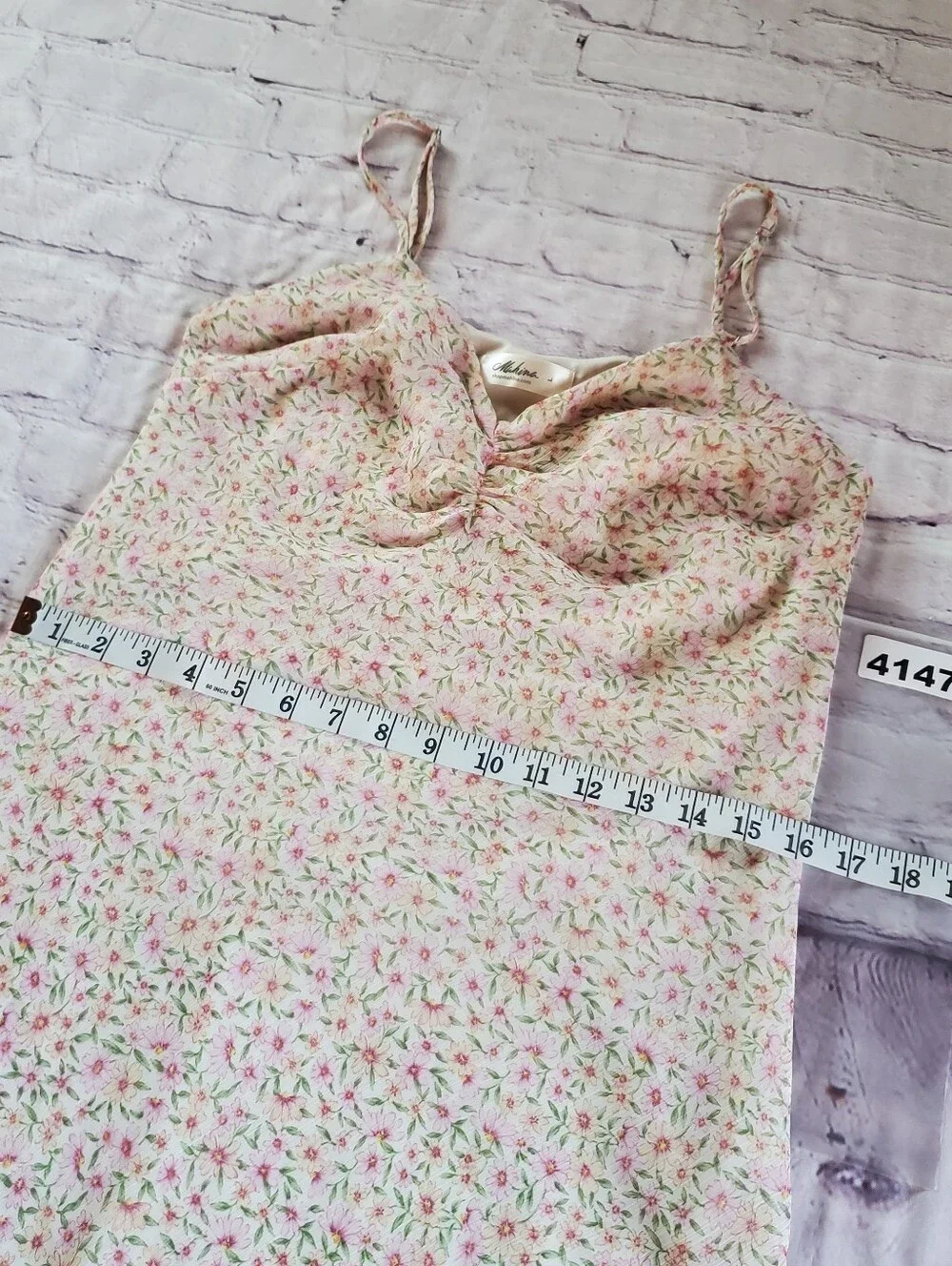 Pink Floral Slip Mini Dress Y2K Preppy Festival Sleeveless Fairy Size Large